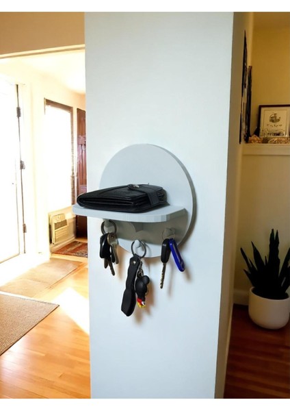 Raflı Duvar Anahtarlığı - Hol Için Dekoratif Anahtar Askılığı - Dekoratif Kapı Yanı Anahtarlık fiyatları