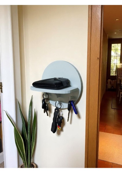 Raflı Duvar Anahtarlığı - Hol Için Dekoratif Anahtar Askılığı - Dekoratif Kapı Yanı Anahtarlık fırsatları