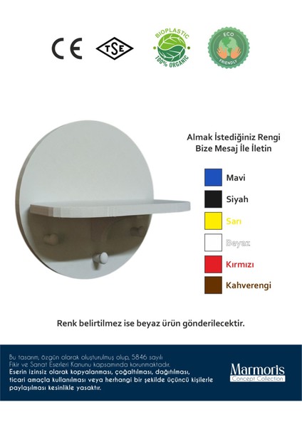 Raflı Duvar Anahtarlığı - Hol Için Dekoratif Anahtar Askılığı - Dekoratif Kapı Yanı Anahtarlık