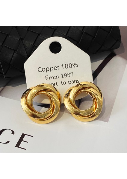 Saplama Küpeler Vintage Sade Küpeler (Yurt Dışından)