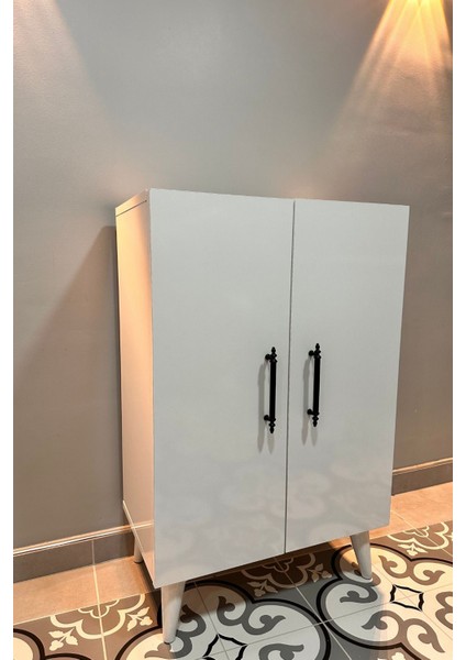 Çok Amaçlı Beyaz Gardırop Dolabı 135*58*33