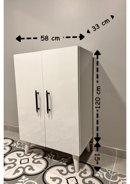 Çok Amaçlı Beyaz Gardırop Dolabı 135*58*33 indirimleri