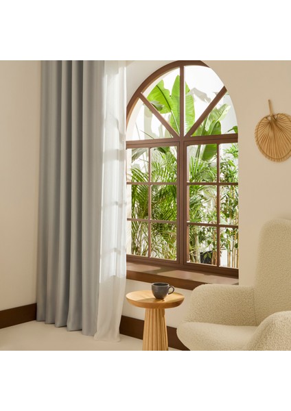 Harper Star Blackout Açık Gri Perde 150x270 cm