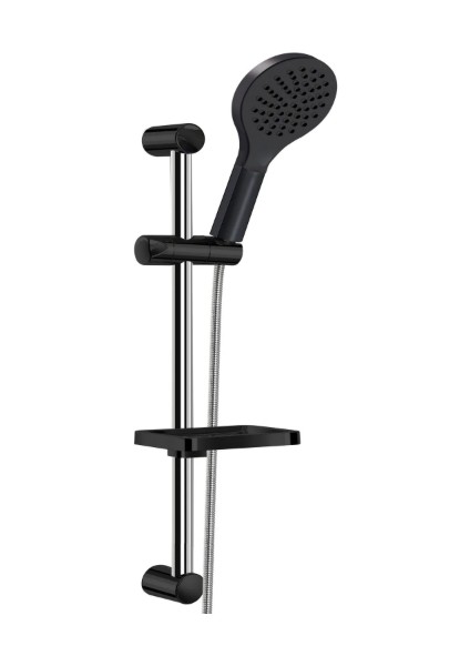 Mesateknik Kontra Point Sürgülü Duş Seti Siyah 1f MESAKDS1033C