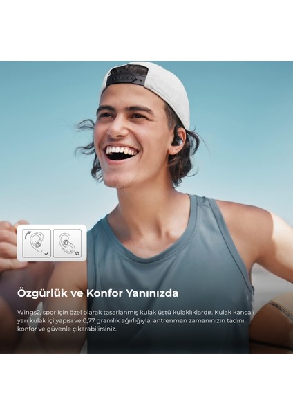 Wings 2 TWS Bluetooth 5.3 Kablosuz Kulaklık - Kulakiçi Sporcu Kulaklığı - 30 Saat Oynatma Süresi (Resmi Distribütör Garantili)