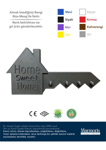 Dekoratif Anahtar Askılığı - Antre Anahtarlık - Duvar Anahtarlığı fiyatları