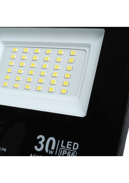 30 Watt - 220 Volt 6500K IP66 150* Işık Açısı Siyah Slim Kasa LED Projektör fırsatları