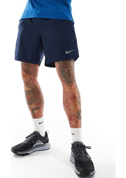 Running Dri Fit 2 In1 Challenger 7" Short Erkek Dokuma Taytlı Koşu Şortu Lacivert