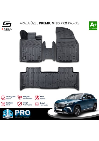 Togg T10X 3D Pro Havuzlu Paspas 2023 Üzeri A+ Kalite