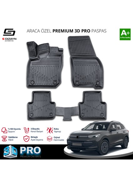 Vw Tiguan 3D Pro Havuzlu Paspas 2024 Üzeri A+ Kalite