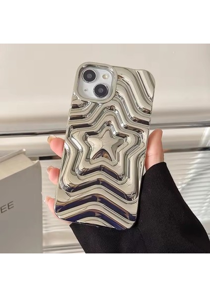 Iphone 16 Pro Uyumlu Kabartmalı Yıldız Desenli Silikon Kılıf fiyatları