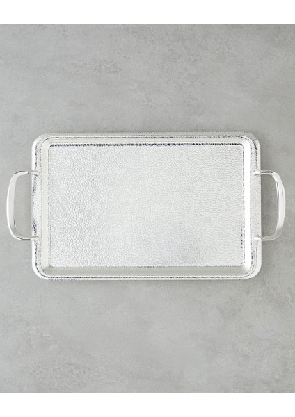 Glamour Metal Tepsi 34,5X22 cm Silver