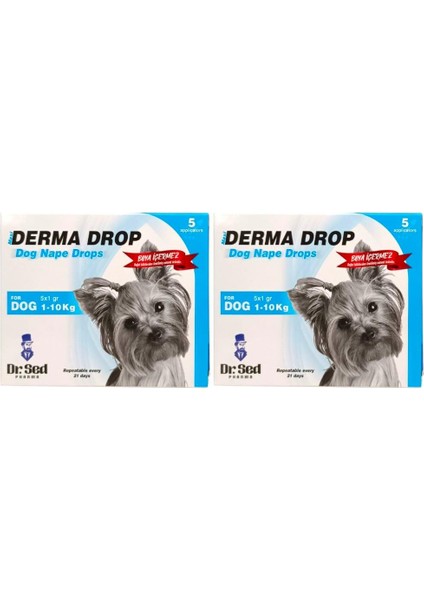 1–10 kg Köpekler Için Bitkisel Bakım Damlaları – 5 x 1 ml Şase 2 Kutu