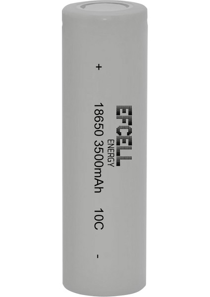 18650 Şarjlı Pil Başlıksız 3.7V 3500 Mah 5c Li-Ion Efcell 6554 R33
