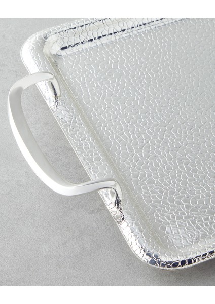 Glamour Metal Tepsi 34,5X22 cm Silver modelleri