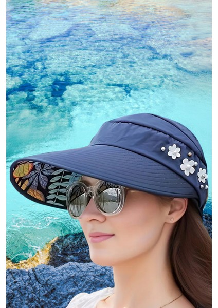 Uv Korumalı Polyester Vizör Plaj Şapkası – Ayarlanabilir, Hafif ve Nefes Alabilir Tasarım
