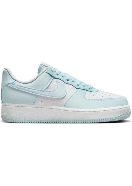 Air Force 1 Af1 07 Next Nature Leather Sneaker White Blue Hakiki Deri Günlük Spor Ayakkabı Beyaz Mavi