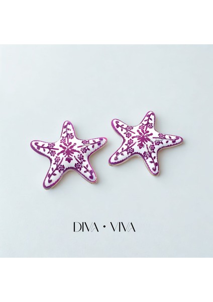 - Coral Star Kadın Küpe