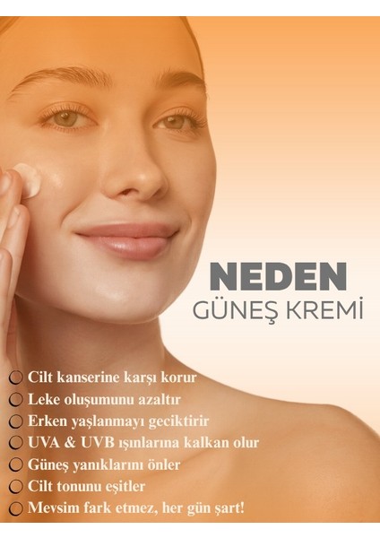 Su Bazlı Leke Karşıtı Yüz Güneş Kremi SPF50+ | Glulatyon, Aleo Vera | 50 ML |