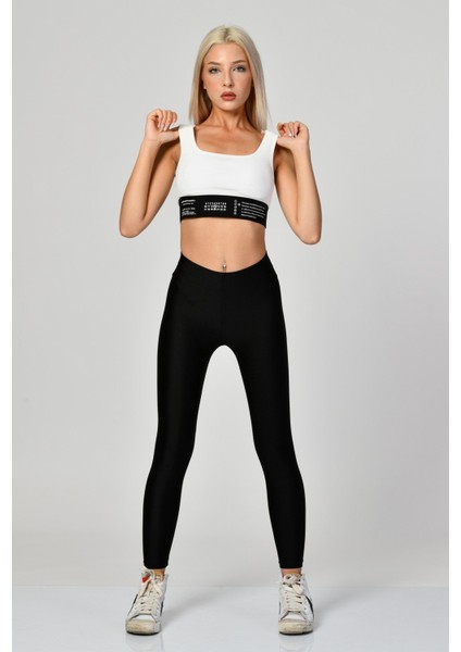 Lastik Detaylı Crop Top Atlet - Beyaz Beyaz - M fiyatları
