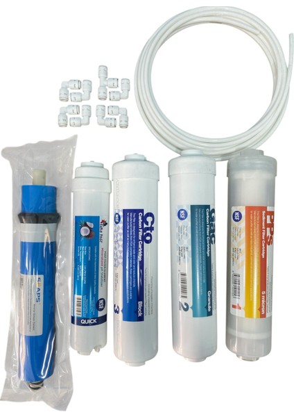 Su Arıtma Filtresi Nsf Sertifikalı 5 Aşamalı Premium Inline Filtre Sistemi