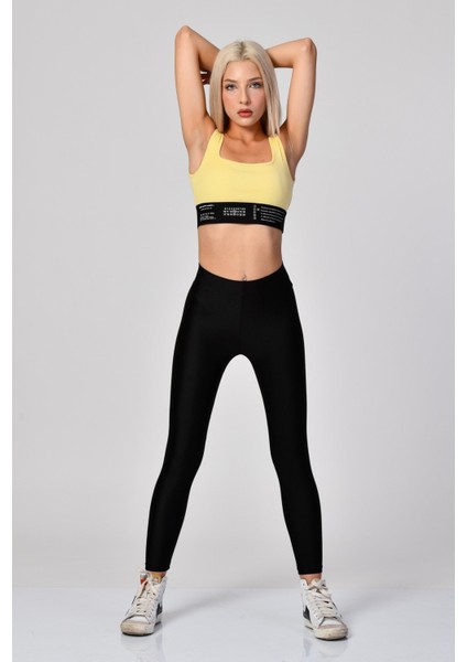 Lastik Detaylı Crop Top Atlet - Sarı Sarı - M fiyatları