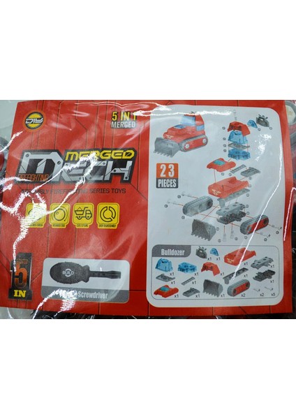 Oyuncak CNA-LY042A Sök Tak Iş Makineleri Kırmızı Renk Gko modelleri