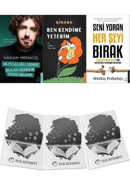 Mutluluğu Sende Bulan Senindir, Ötesi Misafir - Ben Kendime Yeterim - Seni Yoran Her Şeyi Bırak 3lü Set + Hediyeli
