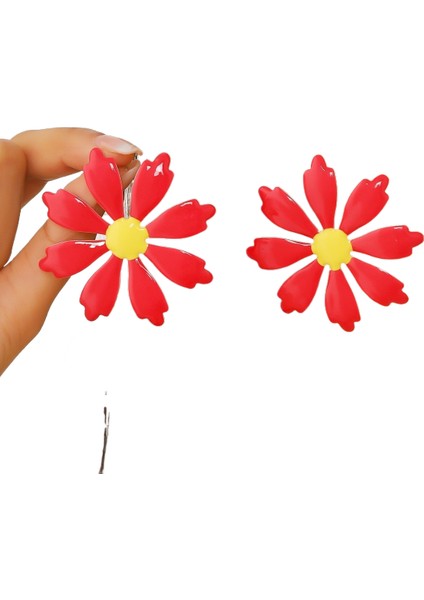 Basit Saplama Küpeler Çok Yönlü Popüler Kişilik Sokak Çekim Küpeleri (Yurt Dışından)