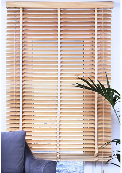 Wooden Blinds %100 Doğal Ahşap Jaluzi Perde 50MM,ALÜMINYUM Kasalı Yüksek Kaliteli - Açık Meşe modelleri
