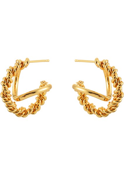 Saplama Küpeler Vintage Sade Küpeler (Yurt Dışından)