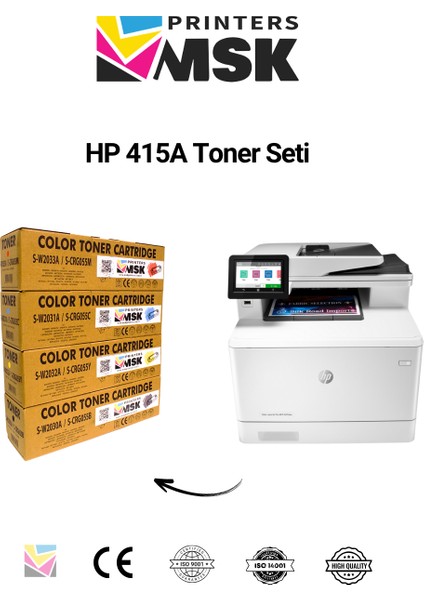 Hp 415A Muadil Toner Seti Tüm Renkler