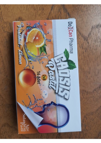 Caosis Limon Portakal Aromalı 16 Pastil - Tazelik ve Lezzetle Ağız Bakımı