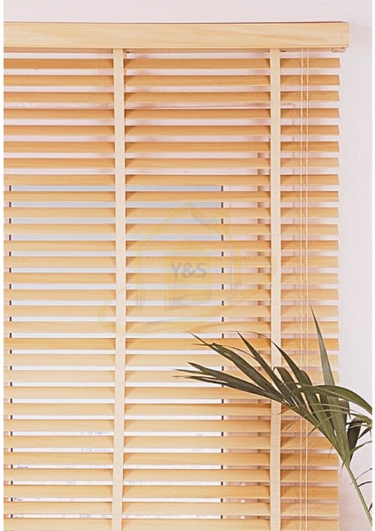 Wooden Blinds %100 Doğal Ahşap Jaluzi Perde 50MM,ALÜMINYUM Kasalı Yüksek Kaliteli - Açık Meşe fırsatları