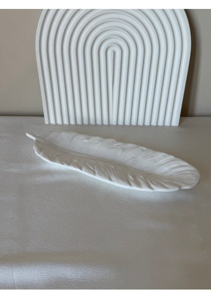 Minimalist Tüy Formunda Dekoratif Takı / Anahtar Tabağı