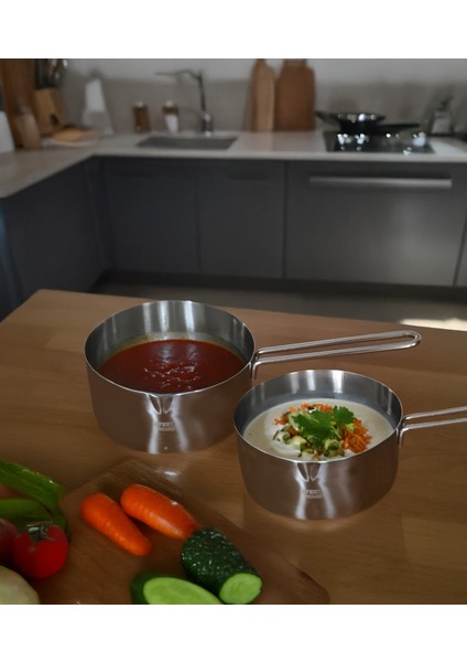 Çelik 2 Li Kaçerola Sosluk Sütlük 14CM indirimleri