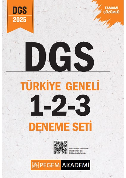 2025 Dgs Tamamı Çözümlü Türkiye Geneli 1-2-3 (3'lü Deneme Seti)