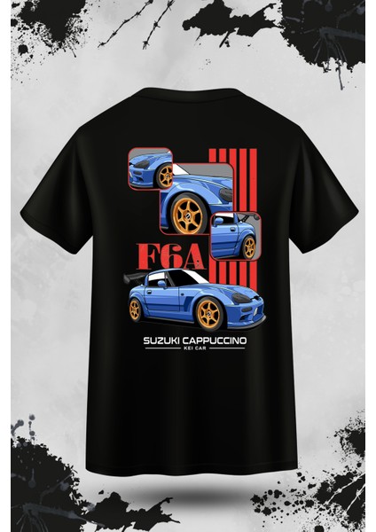 Suzuki Cappuccino Sırt Baskılı Unisex T-Shirt/tişört