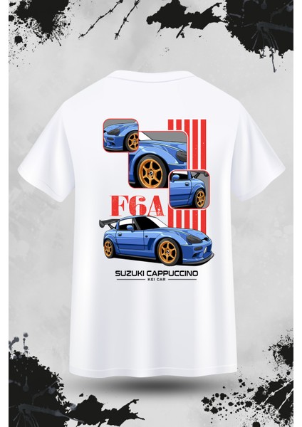 Suzuki Cappuccino Sırt Baskılı Unisex T-Shirt/tişört