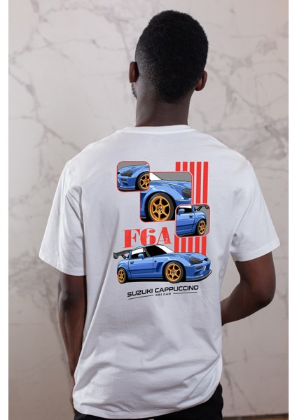 Suzuki Cappuccino Sırt Baskılı Unisex T-Shirt/tişört modelleri