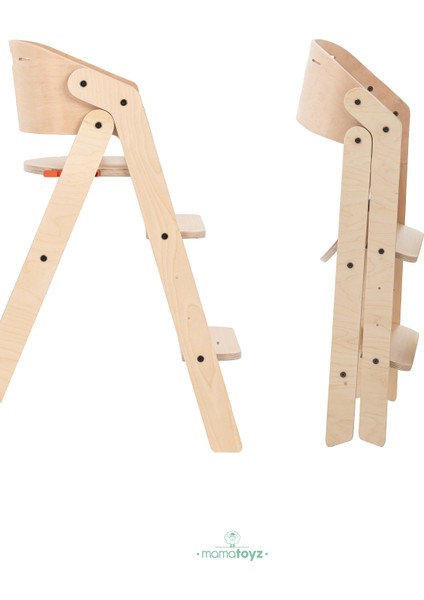 Mama Sandalyesi Ahşap - Sadece Sandalye Mychair Doğal Ahşap Renk - Aksesuarsız Only Chair - EN 14988 Mama Sandalyesi Testinine Sahiptir fırsatları