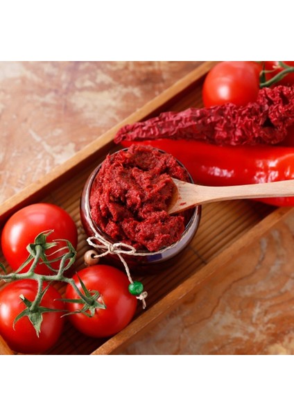 Ev Tipi Yüksek Kalite Tatlı Biber Salçası Cam 3200 gr x 4 Adet