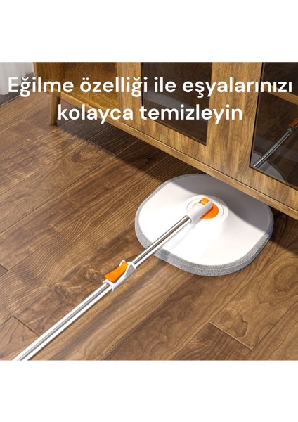 Otomatik Mikrofiber Mop Temizlik Seti, 2 Bez, Beyaz, Su Ayrımlı, Kare Başlık modelleri