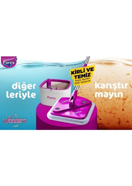 Otomatik temizlik seti, temiz ve kirli su ayırma, pratik ve hijyenik kullanım