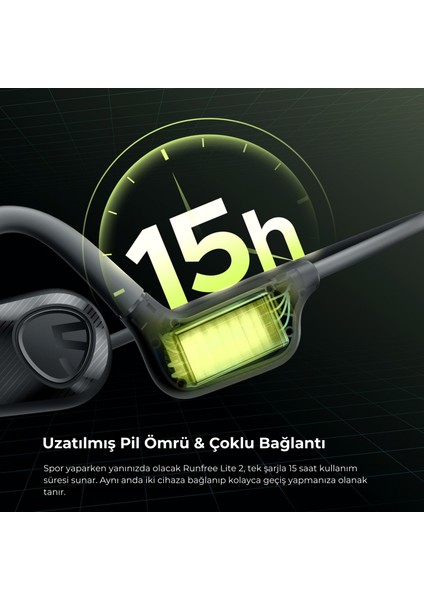 Runfree Lite2 Açık Kulak Bluetooth 5. 3 Kablosuz Kulaklık - Ipx4 Spor Kulaklığı - 15 Saat Pil Ömrü indirimleri