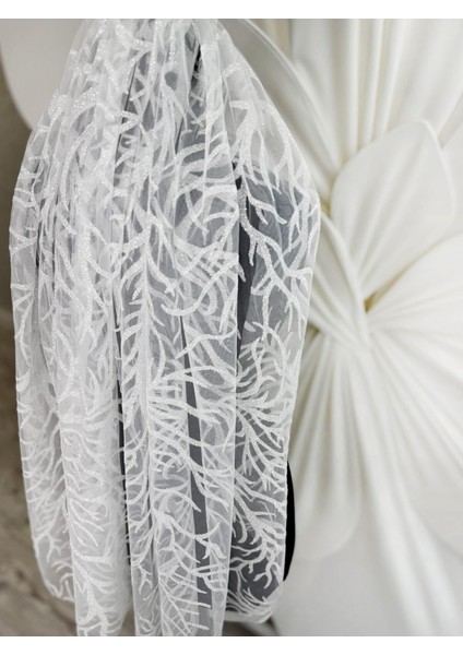 Desenli Simli Kısa Duvak (75CM) modelleri