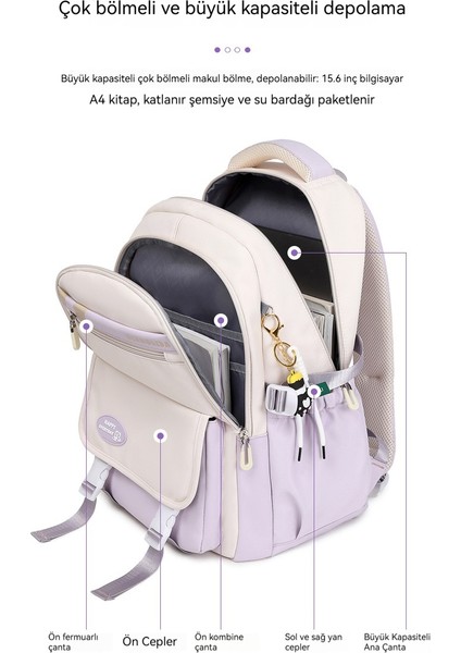 Öğrenci Okul Çantası Üç Parçalı Hafif Ilkokul Öğrencisi Sırt Çantası Basit Su Geçirmez Büyük Kapasiteli (Yurt Dışından) fiyatları