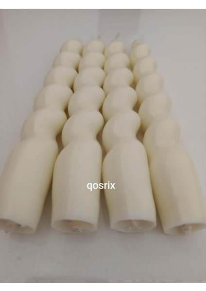 4'lü Açık Krem Italyan Burgulu Şamdan Soya Mumu Doğal Kokulu Uzun Çubuk Konik Burgu Mum Spiral Dekoratif fiyatları