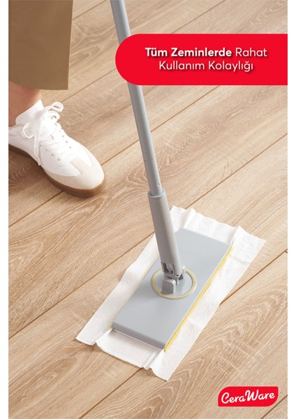 El değmeden takıp çıkarılan temizlik seti, bezler ve havlularla uyumlu modelleri