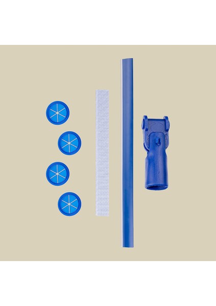 Oynar başlıklı, cırtlı, halka ve çekpaslı temizlik aparatı seti, yedek parça seçeneğiyle